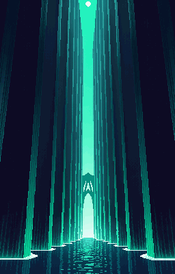 The Drowned Vestibule — a flooded eldritch cathedral climbing into the dark